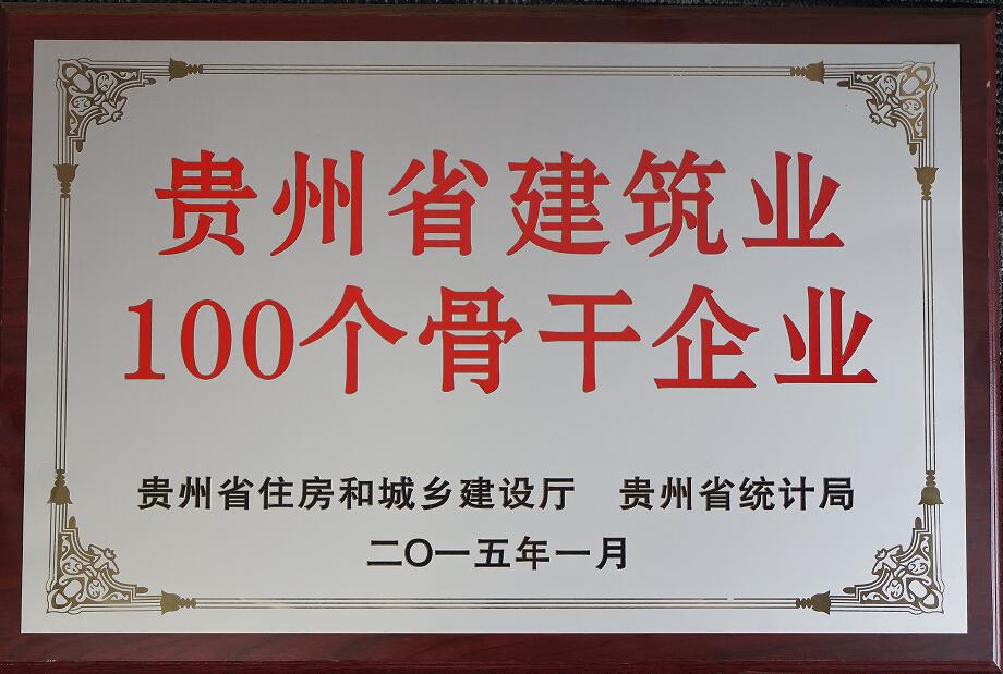 貴州省建筑業100個骨干企業
